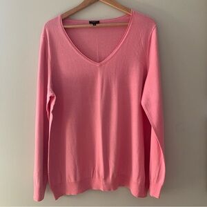 Talbots Pink V-Neck Lightweight Sweater